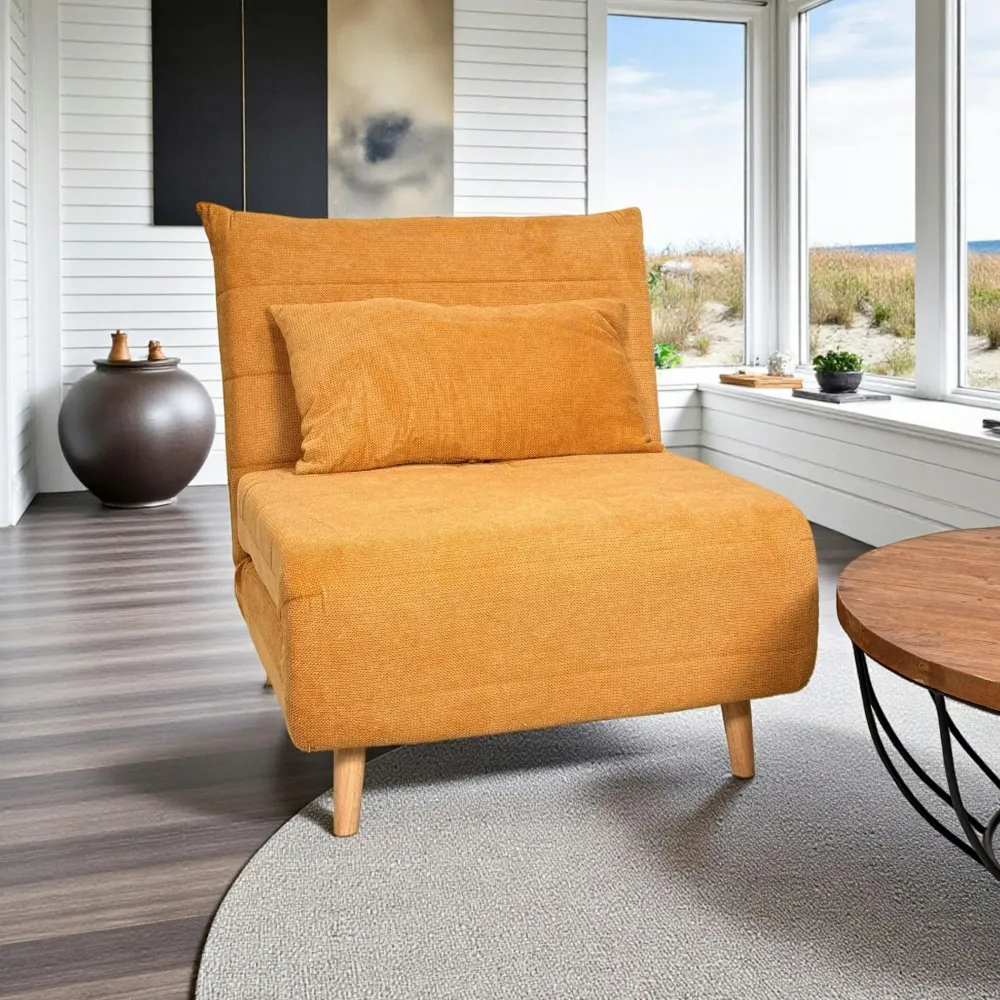 Fauteuils En Tissu|Fauteuils Convertibles|PALAU Fauteuil convertible 1 place gris - coussin inclus