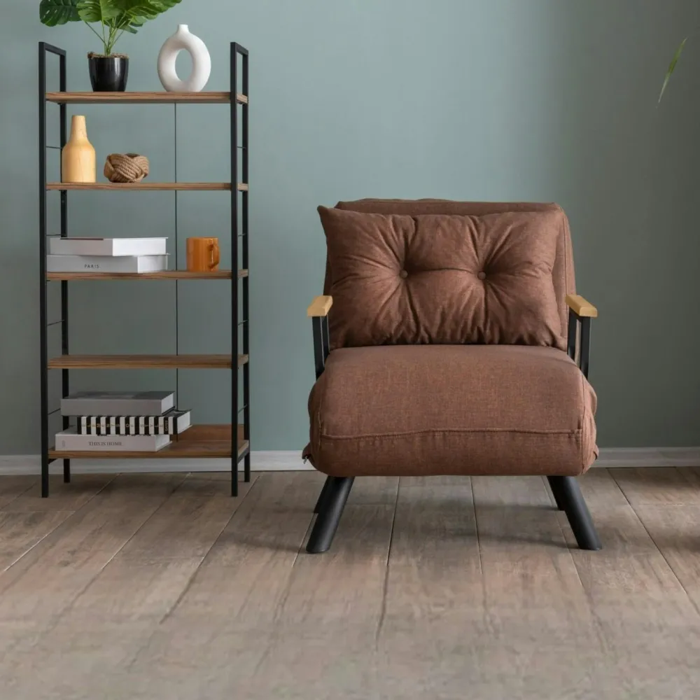 Fauteuils Convertibles|MODI Fauteuil convertible marron 1 place couchage 175 cm