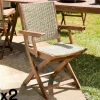Chaises De Jardin|BAHIA Fauteuil de jardin pliant acacia rotin synthétique (lot de 2)