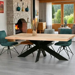 Meubles De Cuisine·Chaises|Chaises Avec Accoudoirs|IENA Fauteuil de table pivotant tissu noir (lot de 2)