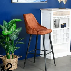 Meubles De Cuisine·Chaises|Chaises Avec Accoudoirs|IENA Fauteuil de table pivotant tissu moutarde (lot de 2)