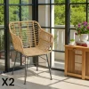 Meubles De Cuisine·Chaises|Chaises Contemporaines|GRENADE Fauteuil en rotin synthétique (lot 2)