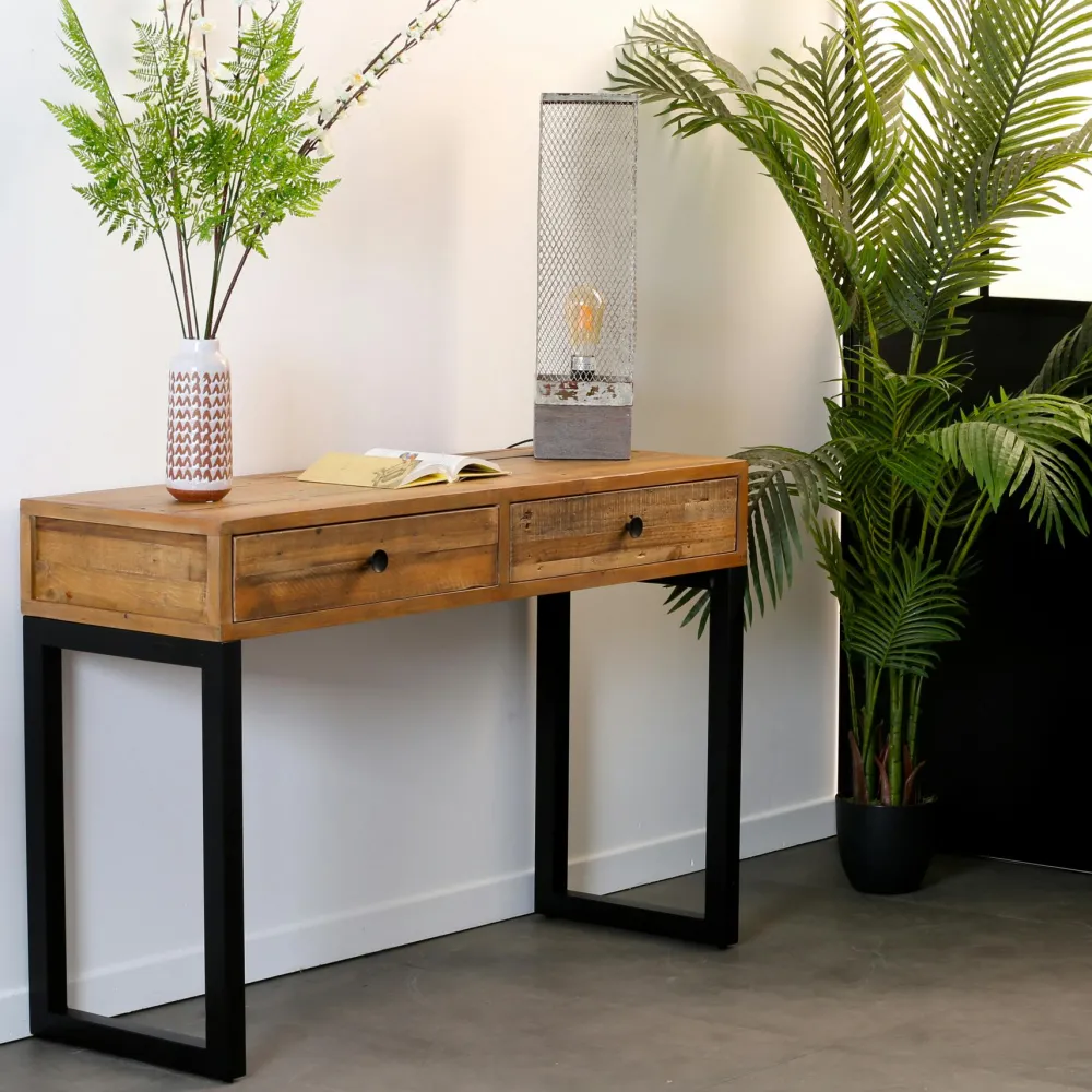 Fauteuils En Tissu|DIKA Fauteuil exotique en Teck et Coton noir 61x63x81cm