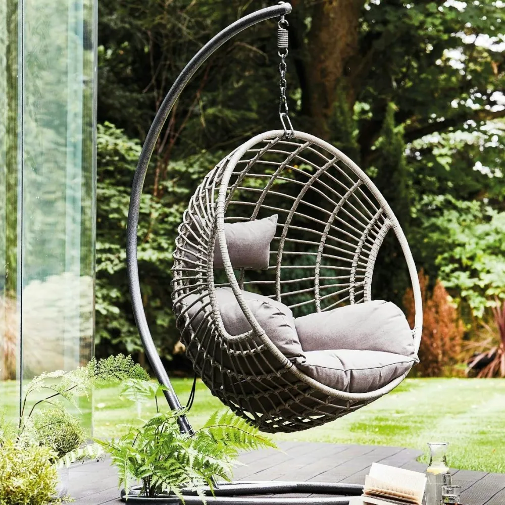 Univers Déco·Maison De Campagne|Fauteuils Suspendus|SOUTH BEACH Fauteuil suspendu résine noire