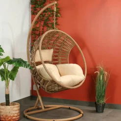 Univers Déco·Maison De Campagne|Fauteuils Suspendus|SOUTH BEACH Fauteuil suspendu résine noire