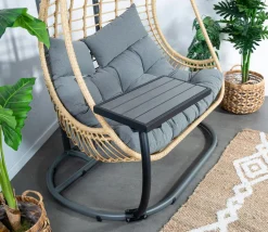 Univers Déco·Maison De Campagne|Fauteuils Suspendus|SOUTH BEACH Fauteuil suspendu résine noire