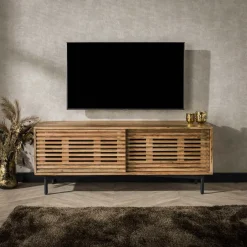 Fauteuils En Tissu|DIKA Fauteuil Teck assise tissu coton motifs géométriques façon nids d'abeilles 61x63x81cm