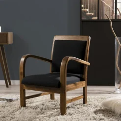 Fauteuils En Rotin|DIKA Fauteuil éthnique bois foncé et rotin