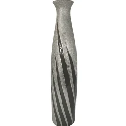 Vases| Grand vase décoratif gris et argent