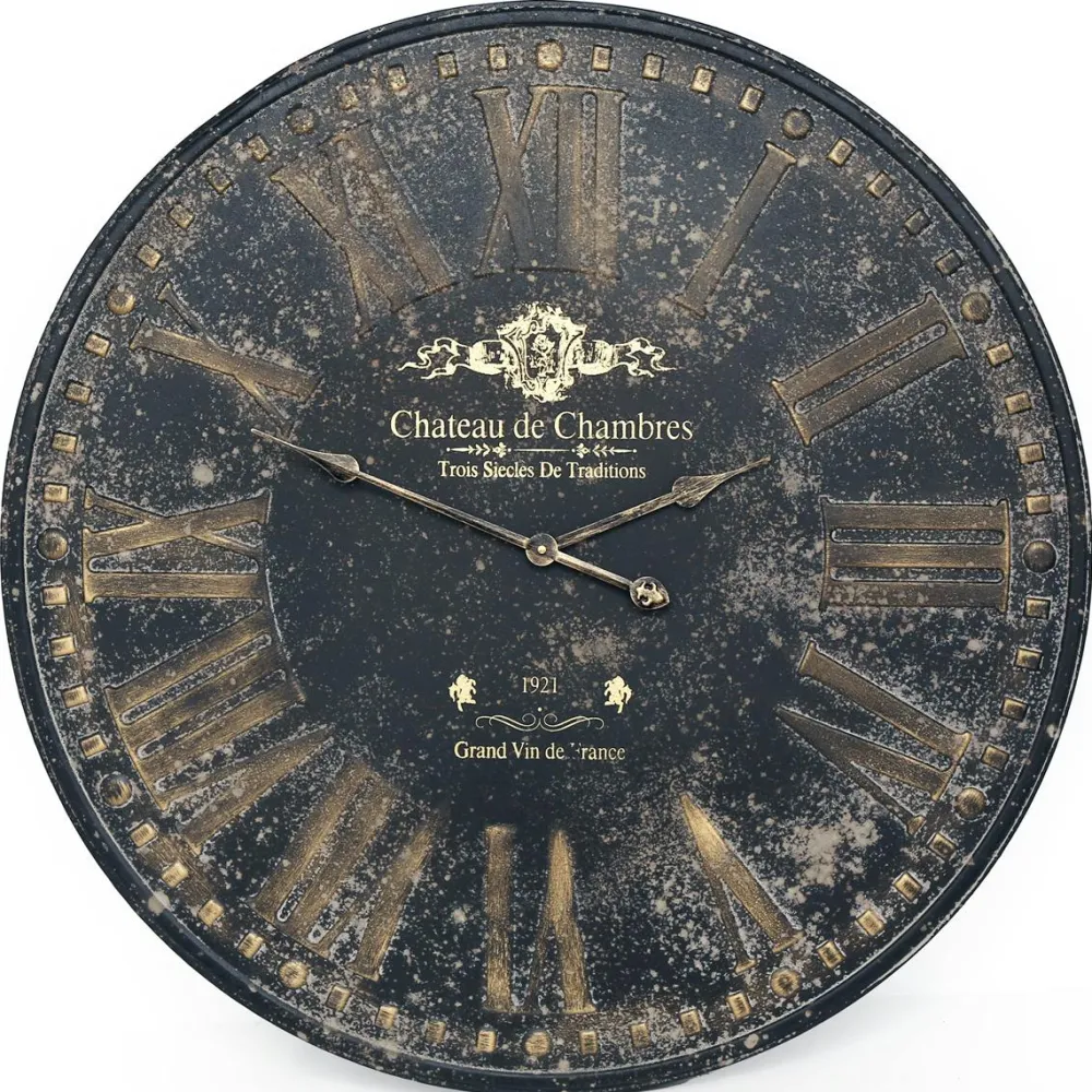 Horloges| Horloge en métal façon vieilli D80cm