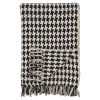 Textile·Plaids / Jetés|FALLON Jeté de canapé noir & blanc – motif pied-de-poule
