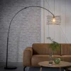 Lampadaires| Lampadaire arc forme tourbillon anthracite noir