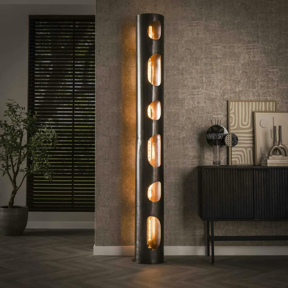Lampadaires|Lampes À Poser·Lampe Style Industriel|RALF Lampadaire cylindrique ouvert H 71 cm