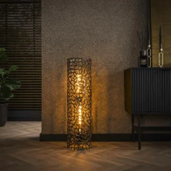 Lampadaires|Lampes À Poser·Lampe Style Industriel|RALF Lampadaire décoratif en métal effet toile H 122 cm