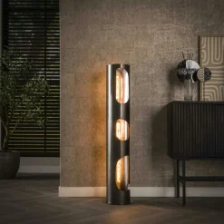 Lampadaires|Lampes À Poser·Lampe Style Industriel|RALF Lampadaire décoratif en métal effet toile H 122 cm