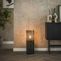 Lampadaires|Lampes À Poser·Lampe Style Industriel|RALF Lampadaire décoratif en métal effet toile H 92 cm