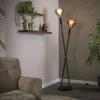 Lampadaires|Niagara Lampadaire design tiges croisées, 2 abat-jour gouttes
