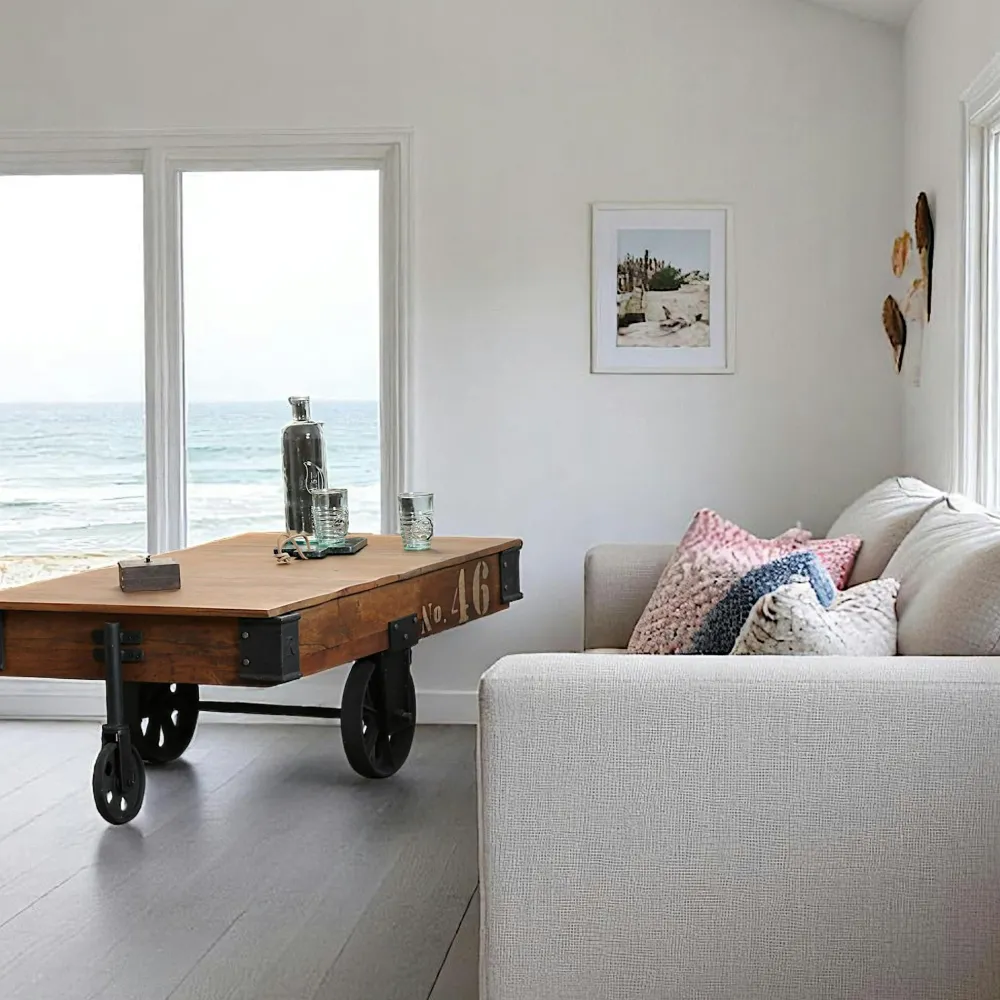 Lampadaires|Java Lampadaire en bois de teck recyclé 184 cm