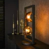 Lampes À Poser·Lampe Style Industriel|Niagara Lampe à poser avec cadre 2 abat-jour en verre déformé