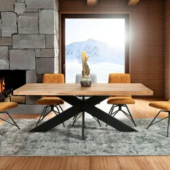 Lampes À Poser·Lampe Style Industriel|Niagara Lampe à poser avec cadre 2 abat-jour en verre déformé