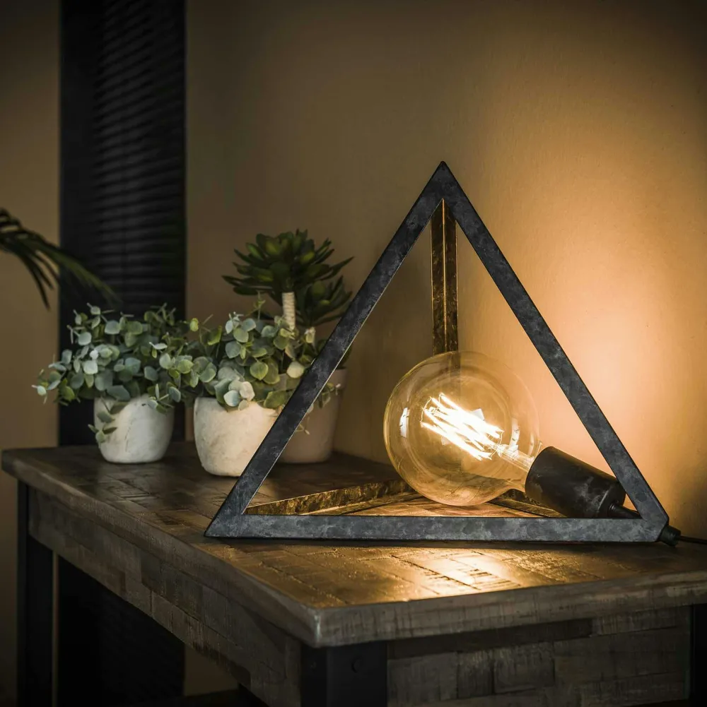 Lampes À Poser·Lampe Style Industriel| Lampe à poser industrielle forme pyramide RALF