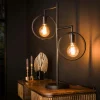 Lampes À Poser·Lampe Style Industriel|RALF Lampe décorative 2 anneaux, finition charbon