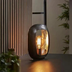 Lampes À Poser·Lampe Style Industriel|RALF Lampe noire avec cadre épais 44 cm