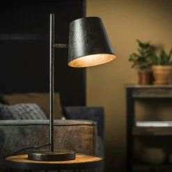 Lampes À Poser·Lampe Style Industriel|RALF Lampe noire avec cadre épais 44 cm