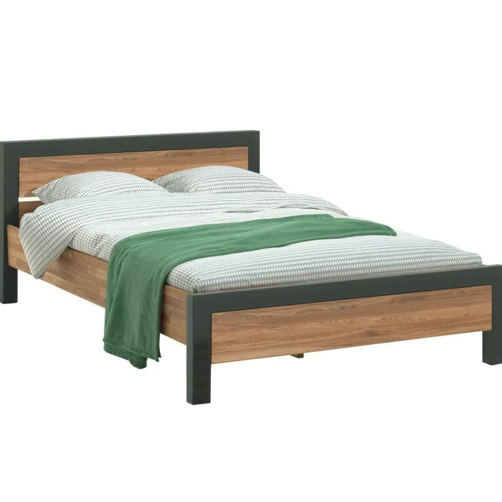 Lits 2 Places|Lits Industriels|FERSCOTT 2 Lit 2 personnes en bois de chêne et métal 140 cm