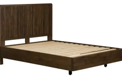 Lits 2 Places|QUEENSTOWN Lit 2 places bois recyclé brun 140 cm