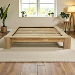 Lits 2 Places|New Orléans Lit 2 places Hévéa à lattes pour couchage 140x190 182x232x40cm NEW ORLEANS