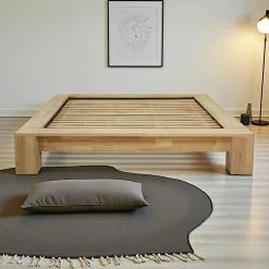 Lits 2 Places|New Orléans Lit 2 places Hévéa à lattes pour couchage 180x200 222x240x40cm NEW ORLEANS