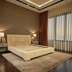 Lits 2 Places|Olga Lit 2 places Hévéa pour couchage 140x190 182x216x110cm