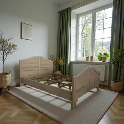 Lits 2 Places|Maori Lit 2 places Hévéa pour couchage 180x200 211x191x110cm TRADITION