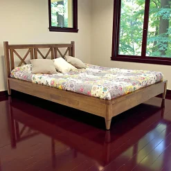 Lits 2 Places|Maori Lit 2 places Hévéa pour couchage 180x200 192x212x86cm TRADITION