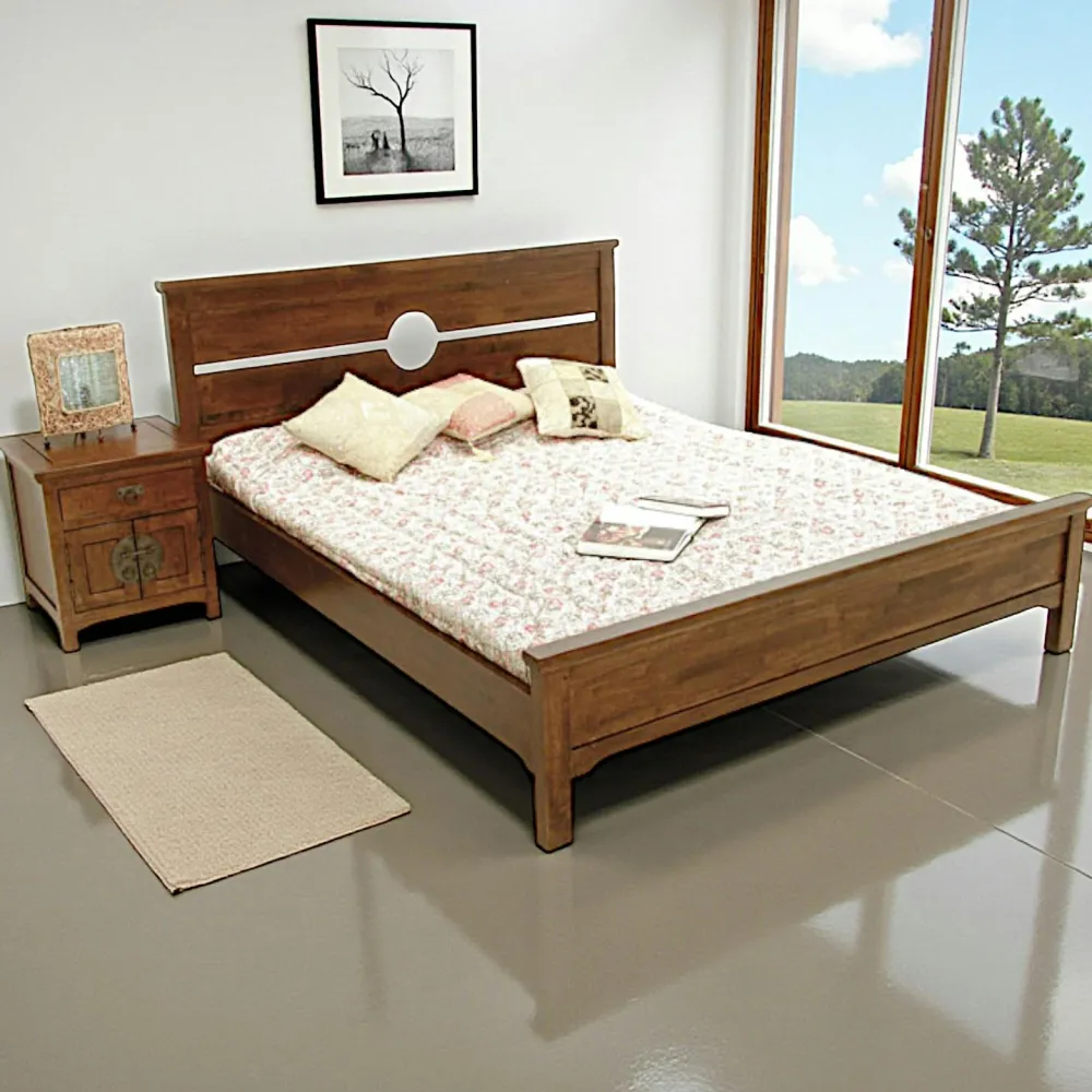 Univers Déco·Globe-Trotter|Lits 2 Places|Maori Lit 2 places Hévéa pour couchage 160x200 174x212,5x96cm