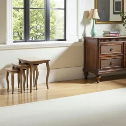 Bouts De Canapé En Bois|Tradition Lot de 3 tables gigognes Hévéa 51x46x56cm