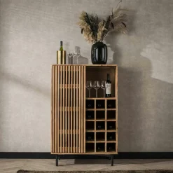 Meubles De Salle À Manger·Meubles Bar|Buffets En Bois|Melbourne Meuble bar en bois d'acacia motif baguette