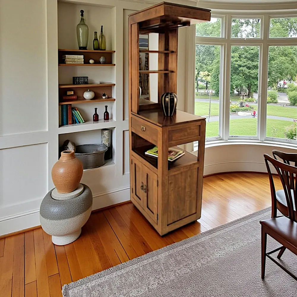 Meubles De Salle À Manger·Meubles Bar|Helena Meuble bar haut hévéa massif 190cm