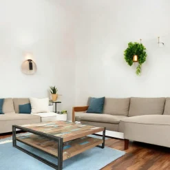 Chiffonnier Industriel|Caravelle Meuble de rangement bois recyclé 1 niche et 2 tiroirs métal 60x40x110cm