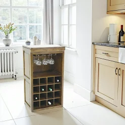 Meubles De Salle À Manger·Meubles Bar|Tradition Meuble range bouteilles hévéa 49x38x88cm