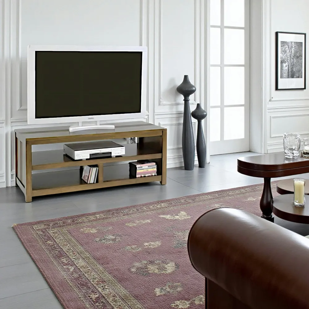 Meubles Tv En Bois|Gala Meuble TV 3 niches hévéa 120cm