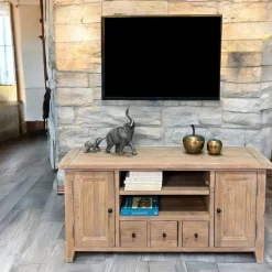 Univers Déco·Maison De Campagne|Meubles Tv En Bois|SALERNE Meuble tv avec rangement bois recyclé clair