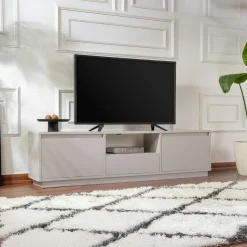 Meubles Tv En Bois|MARFA Meuble TV avec rangement - finition effet pin