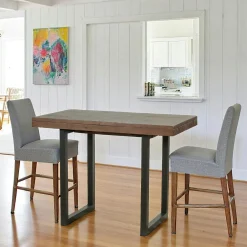 Meubles Tv En Bois|Meubles Tv Industriels|SAMOA Meuble TV bois brun recyclé double plateau