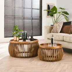 Meubles Tv En Bois|Meubles Tv Scandinaves|Fjord Meuble TV bois de chêne 2 tiroirs