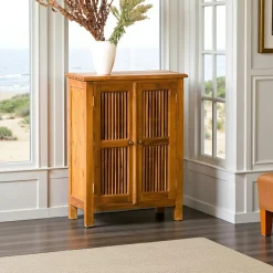 Meubles Tv En Bois|Bisho Meuble TV bois de teck 2 portes