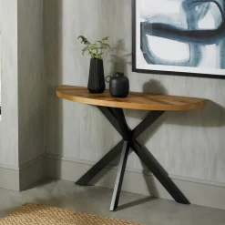 Meubles Tv Industriels|Meubles Tv En Bois|CHICAGO Meuble tv bois de teck métal ajouré