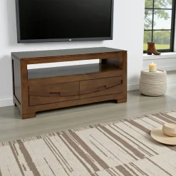 Meubles Tv En Bois|Niagara Meuble TV bois d'hévéa
