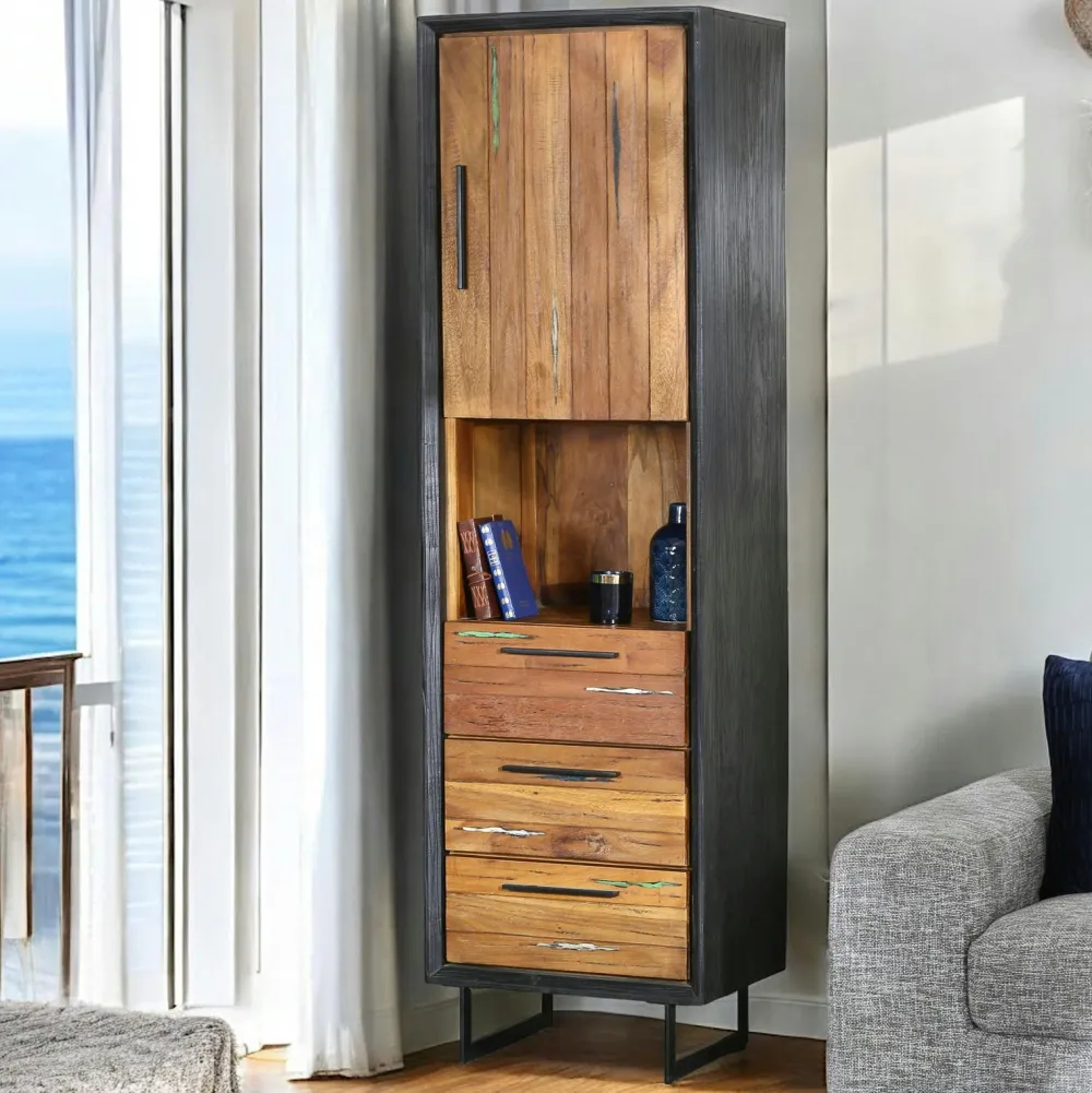 Meubles Tv En Bois|PHOENIX Meuble tv bois recyclé de bateau